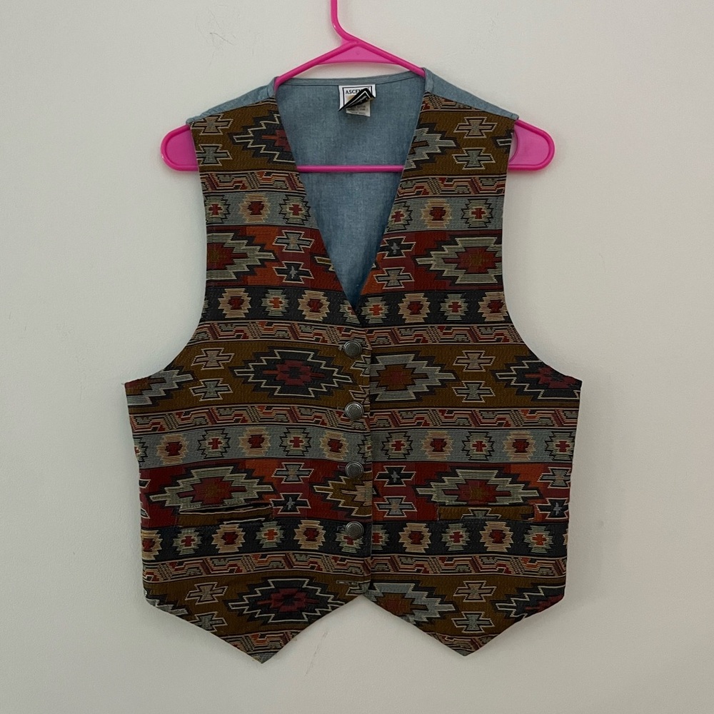 Vintage Ascente Sport Aztec Southwestern Vest